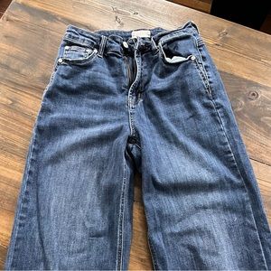 Altared State wide leg jeans size 26, frayed bottoms